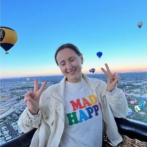 Madhappy Rainbow Logo Cream/White Sweatshirt